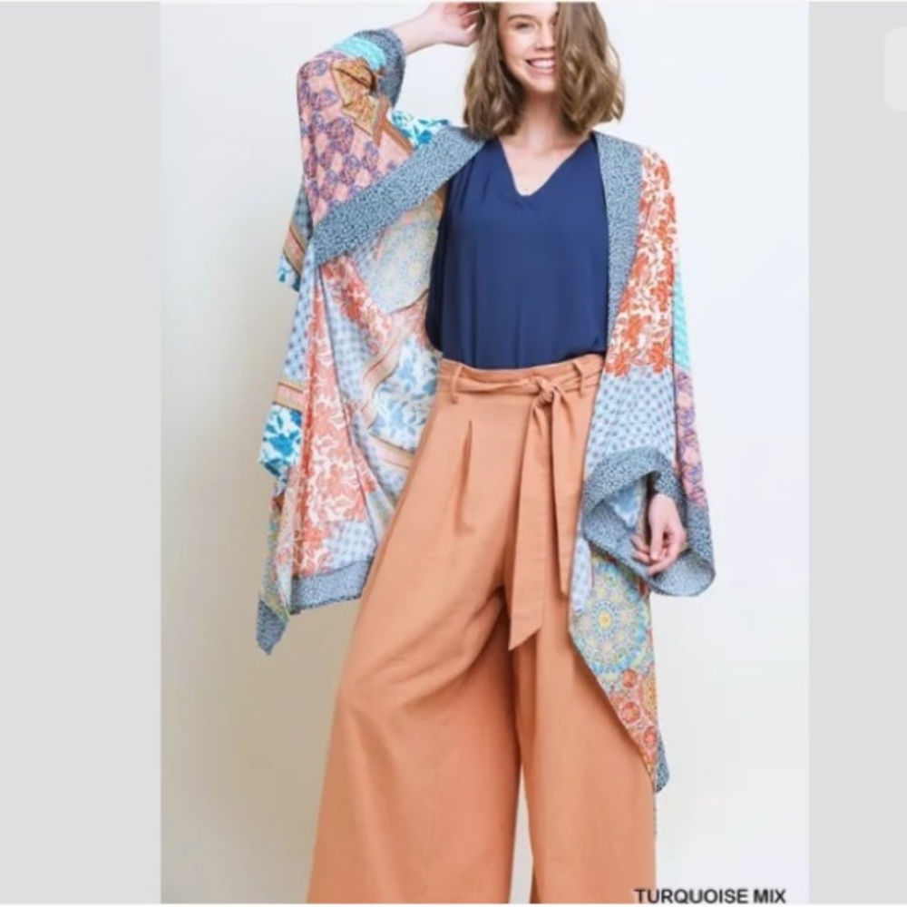 Umgee Boho Patchwork Kimono New